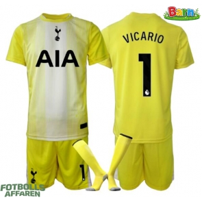 Tottenham Hotspur Guglielmo Vicario #1 Målvakt Tredjeställ Barn 2025-26 Kortärmad (+ Korta byxor)